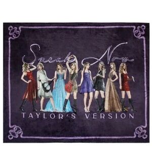 Taylor Swift Speak Now Blanket - Purple and Multicolor